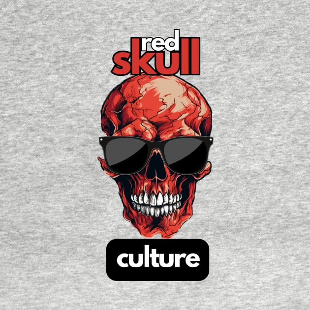 Red Skull Culture, Festival t-shirt, Unisex t-shirt, tees, men's t-shirt, women's t-shirt, summer t-shirt, trendy t-shirt, sunglasses by Clinsh Online 